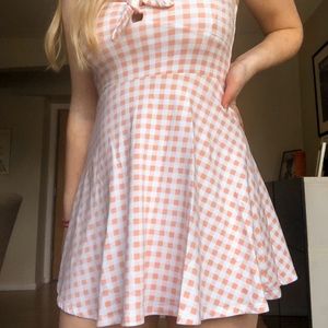 Pink gingham dress